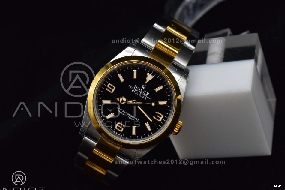 Steel Best Explorer on VSF Edition 124273 Black Dial YG DD3230 SS 1:1 904L Bracelet 36mm 0320